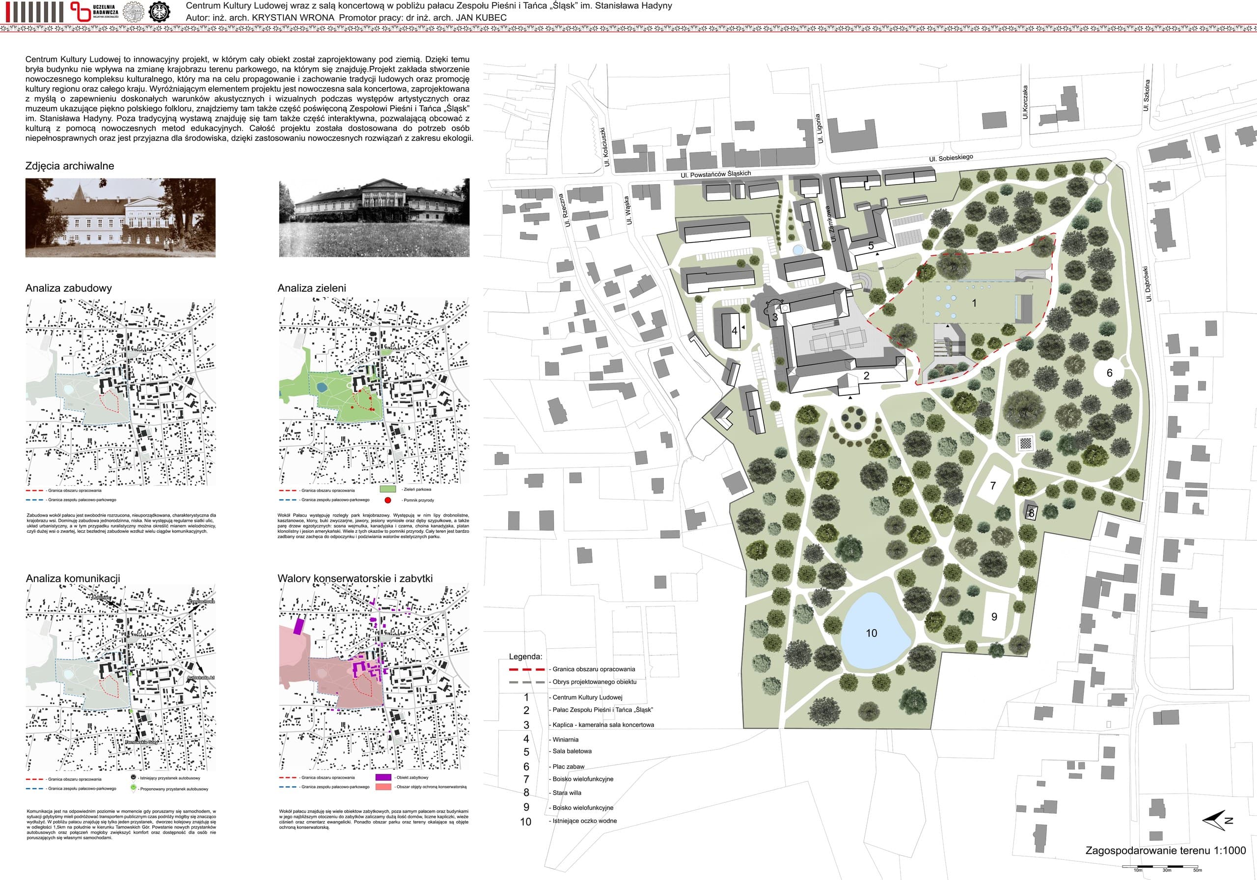 Folk Culture Center — site analysis diagram